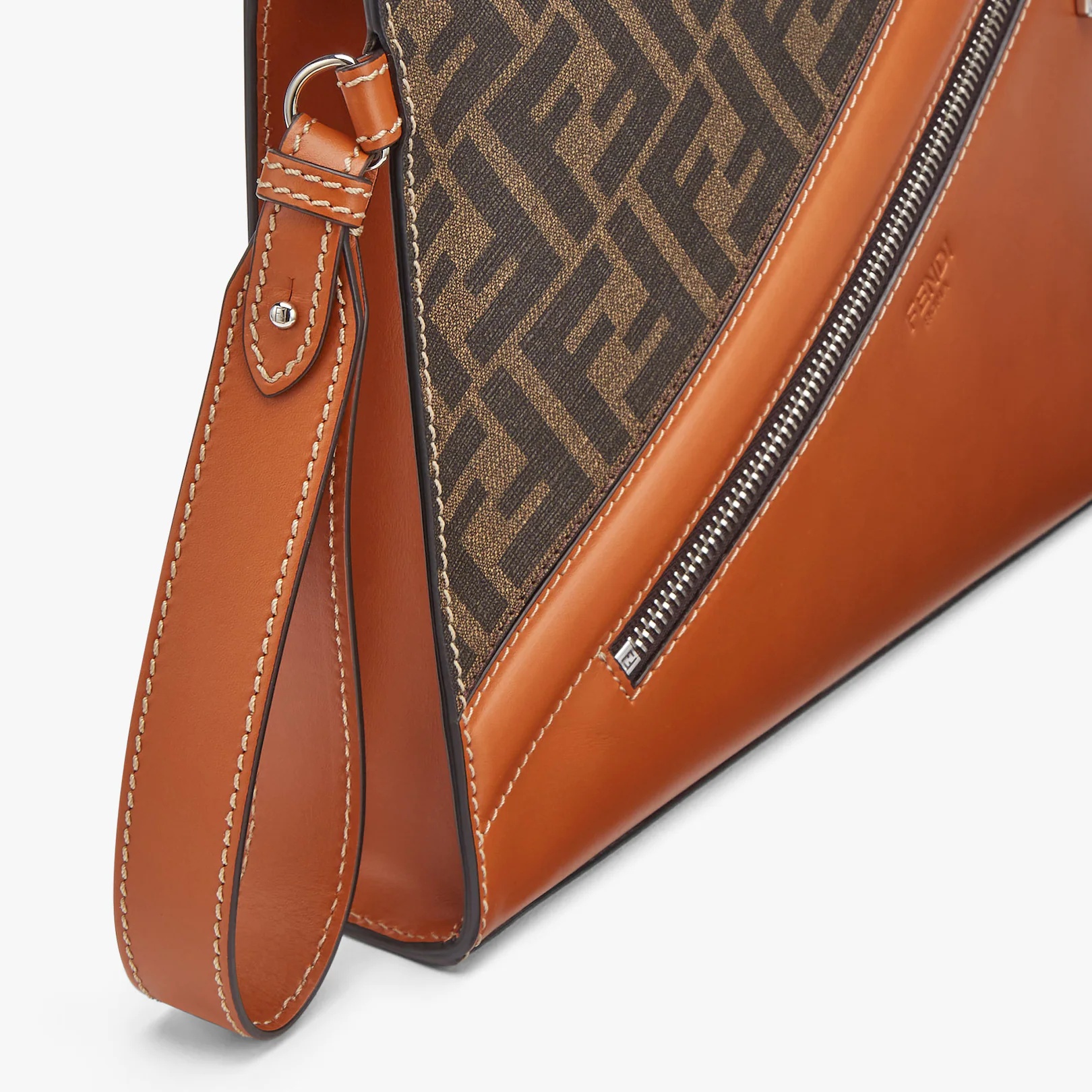 Brown fabric pouch - 5
