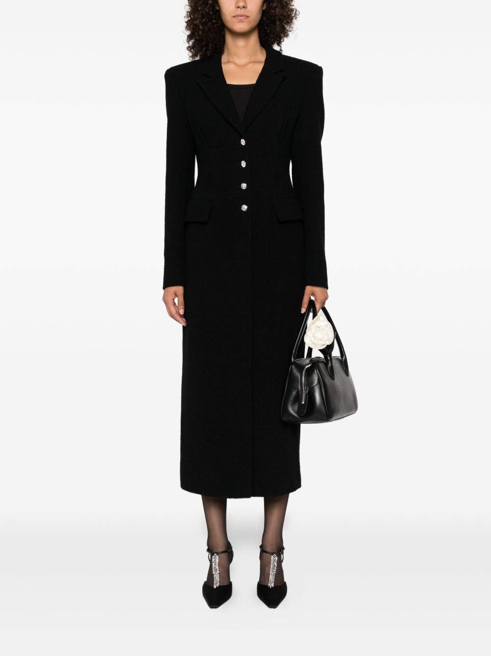 jewel-buttoned coat - 2