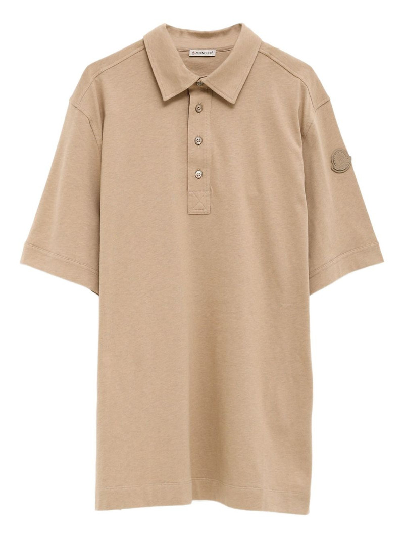 logo-patch button polo shirt 1