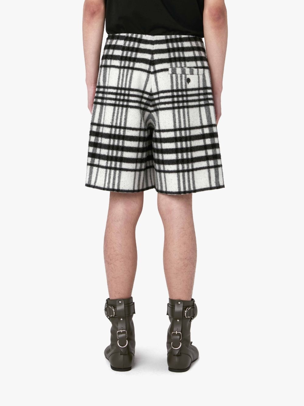 TARTAN CHECK WIDE LEG SHORTS - 3