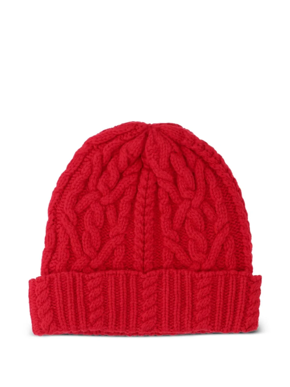 cable-knit wool beanie - 1