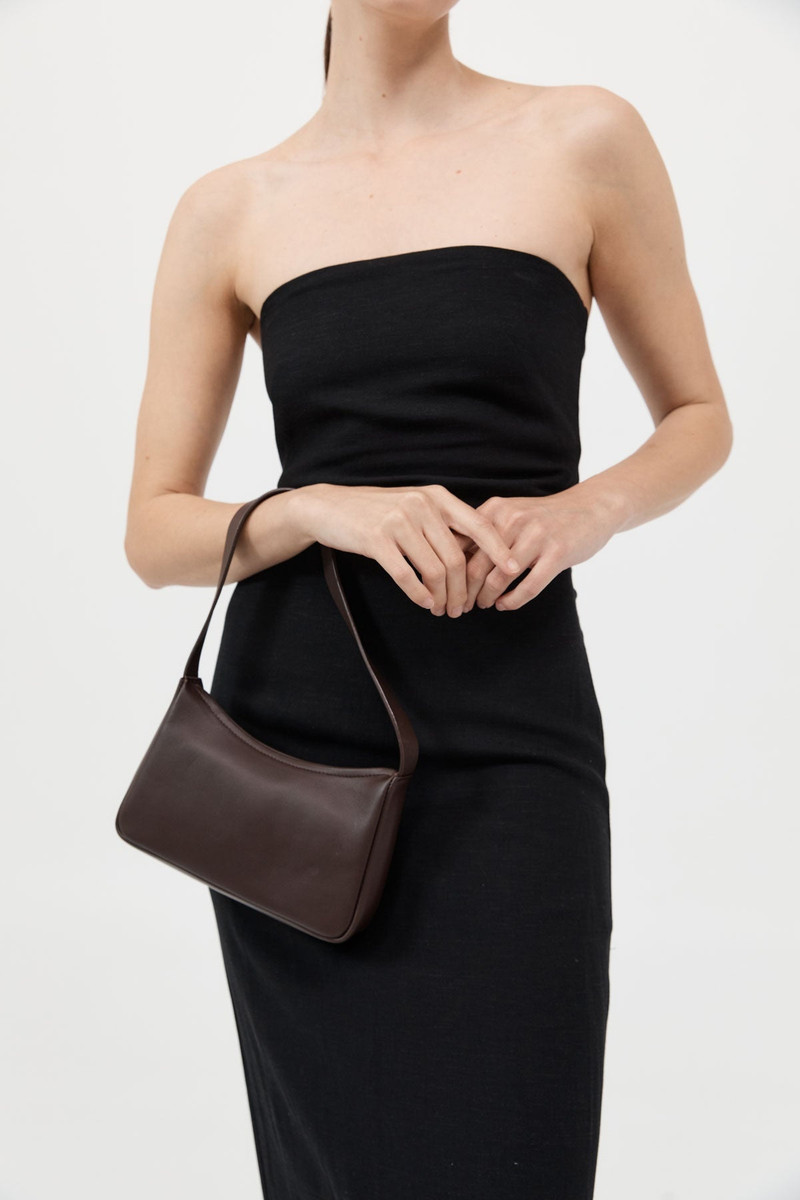 ST. AGNI 90s Petit Shoulder Bag - Chocolate outlook