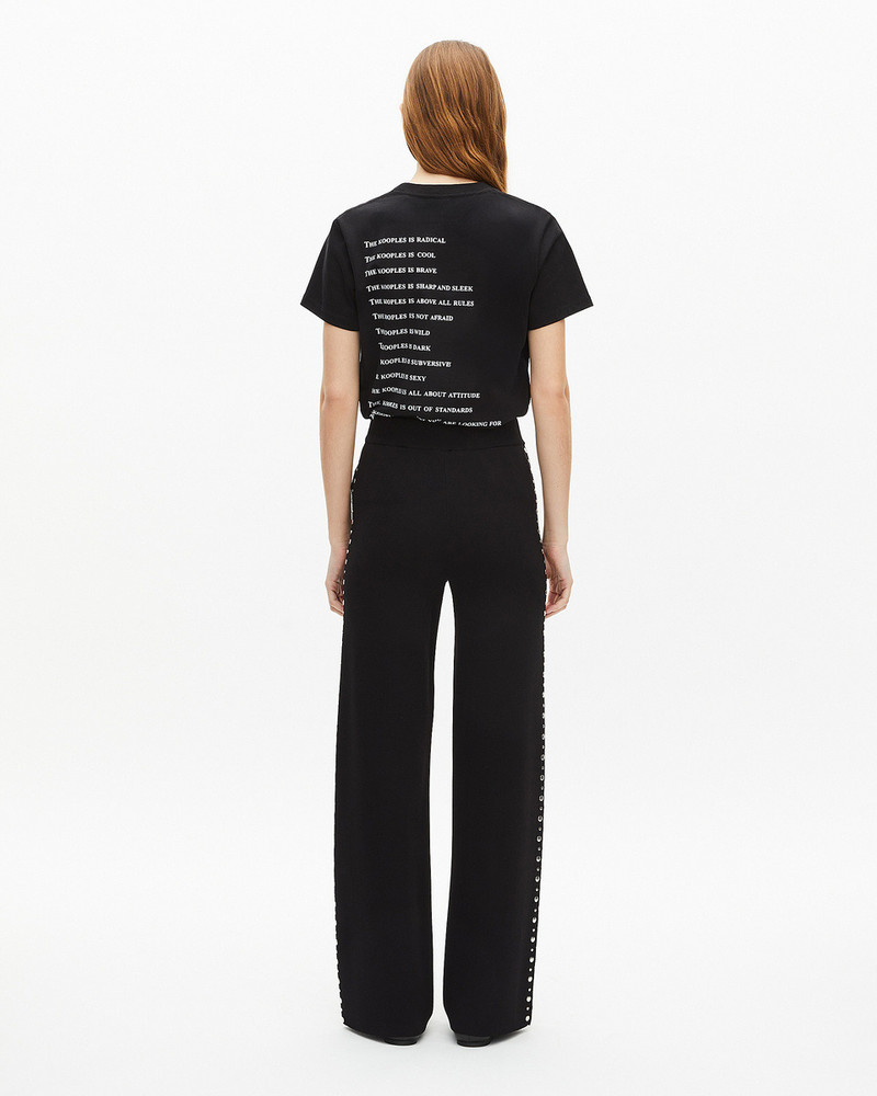 BLACK KNITTED PANTS WITH STUDS 4