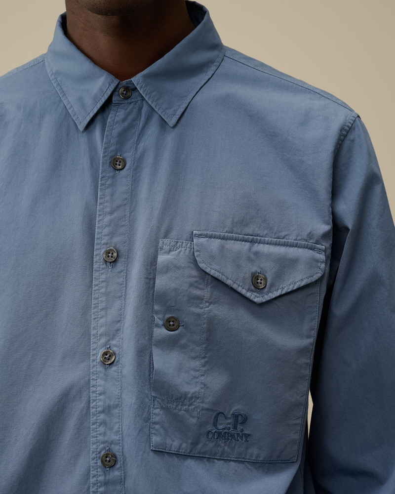 Emerized Popeline Buttoned Shirt 4