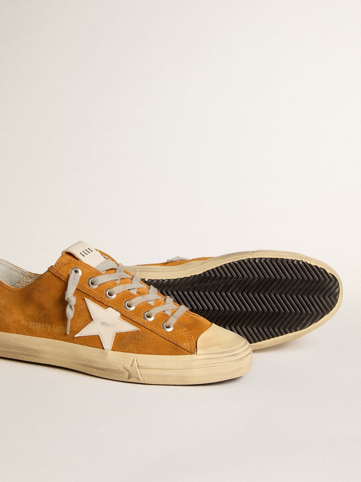 Men's V-Star LTD in camel suede with a milk-white leather star - 3