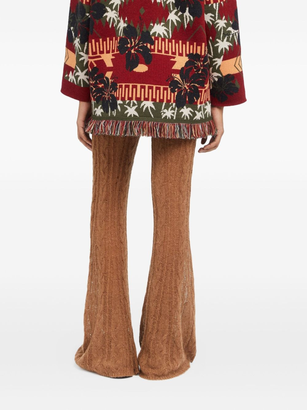 Icon jacquard fringed cardigan - 4