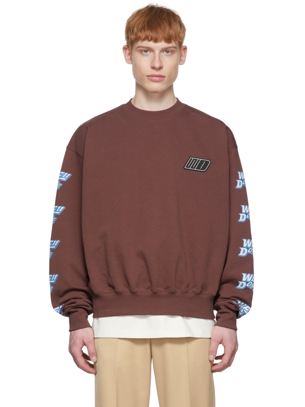 Brown Cotton Sweatshirt - 1