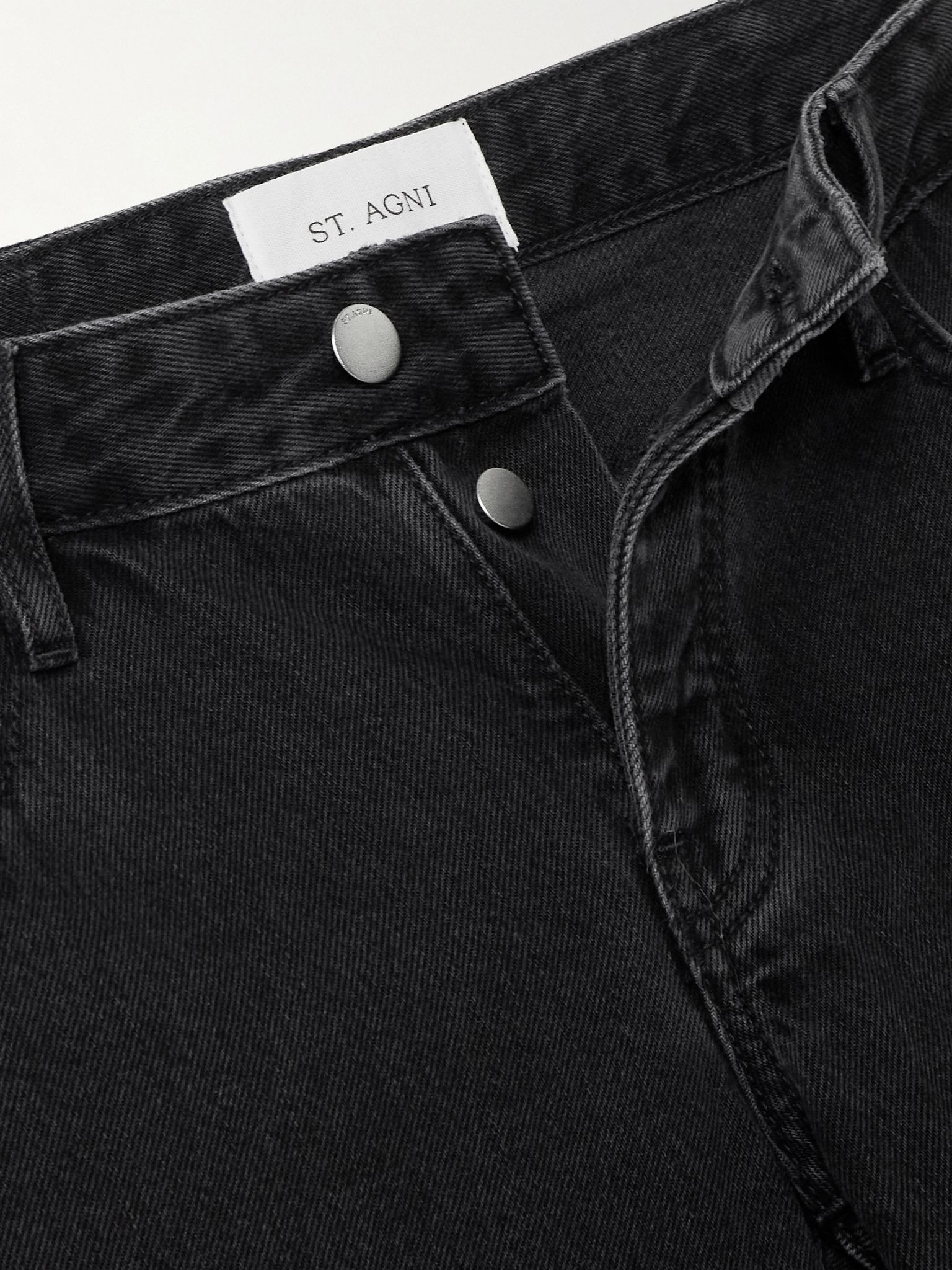 90s low-rise straight-leg organic jeans Black - 5
