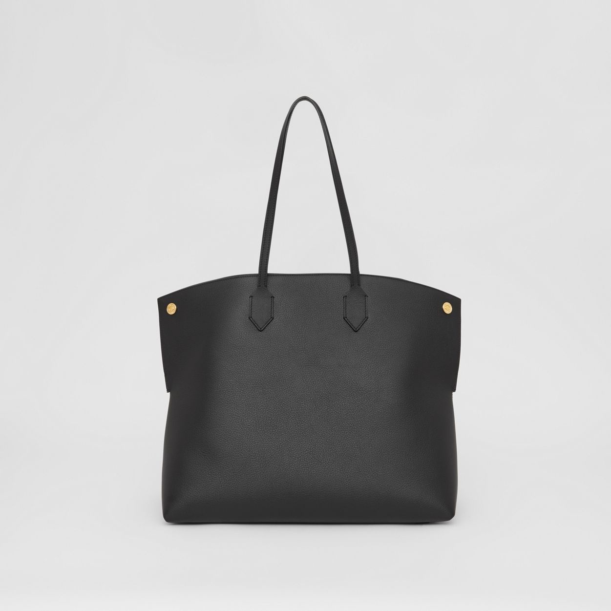 Large Grainy Leather Society Tote - 8