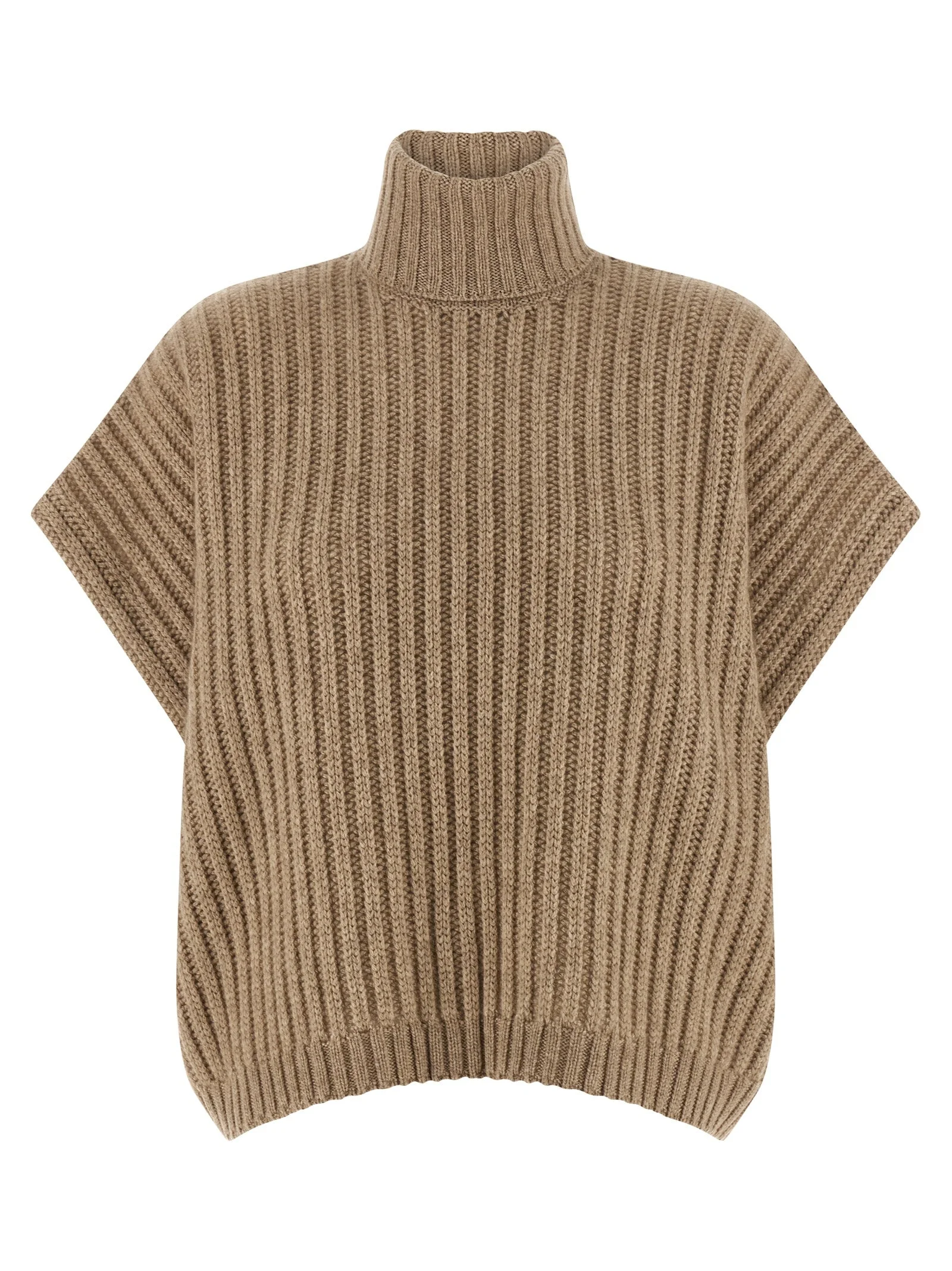 Cashmere Vest Gilet Beige - 1