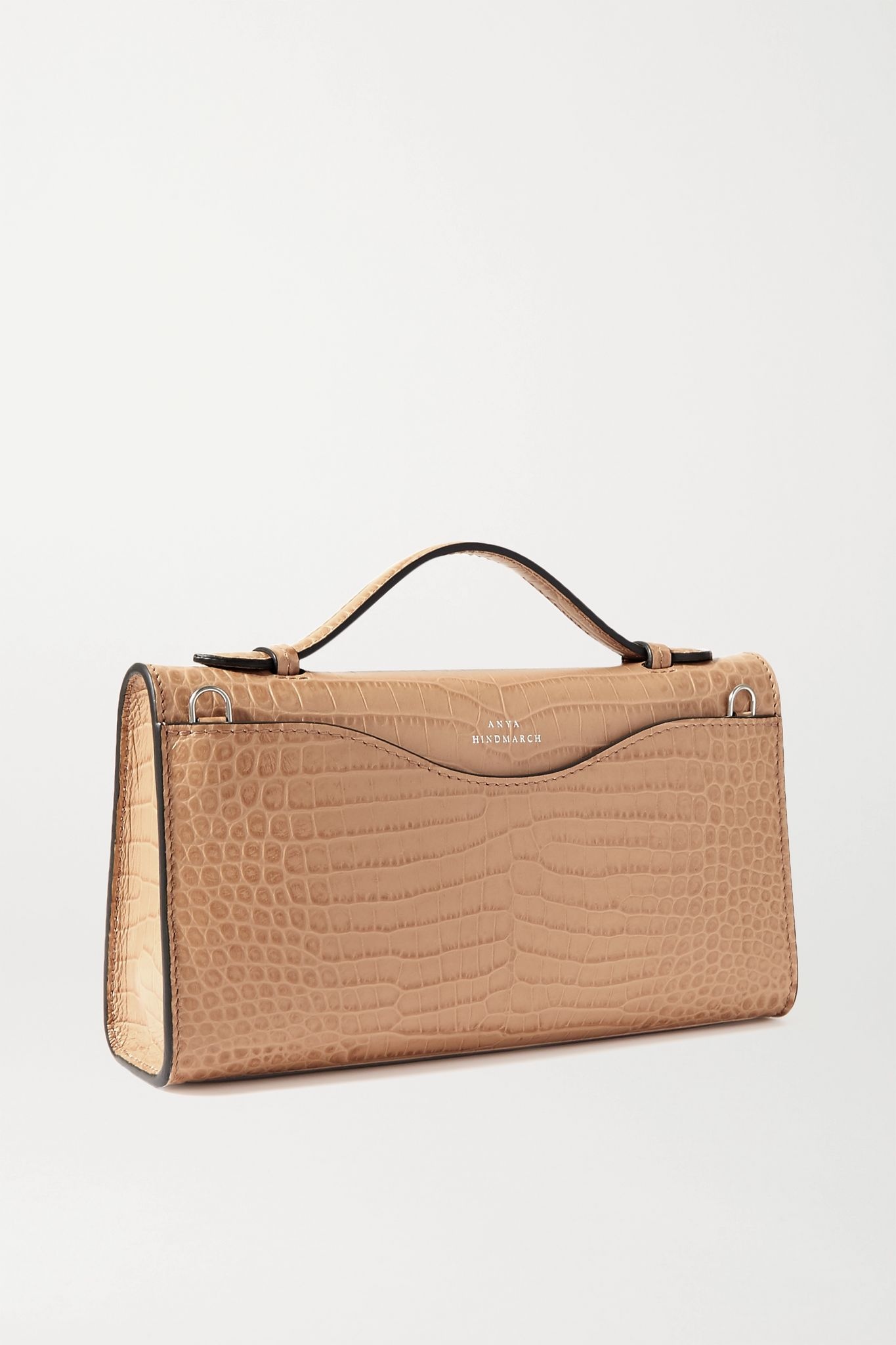 Postbox mini croc-effect leather tote - 3