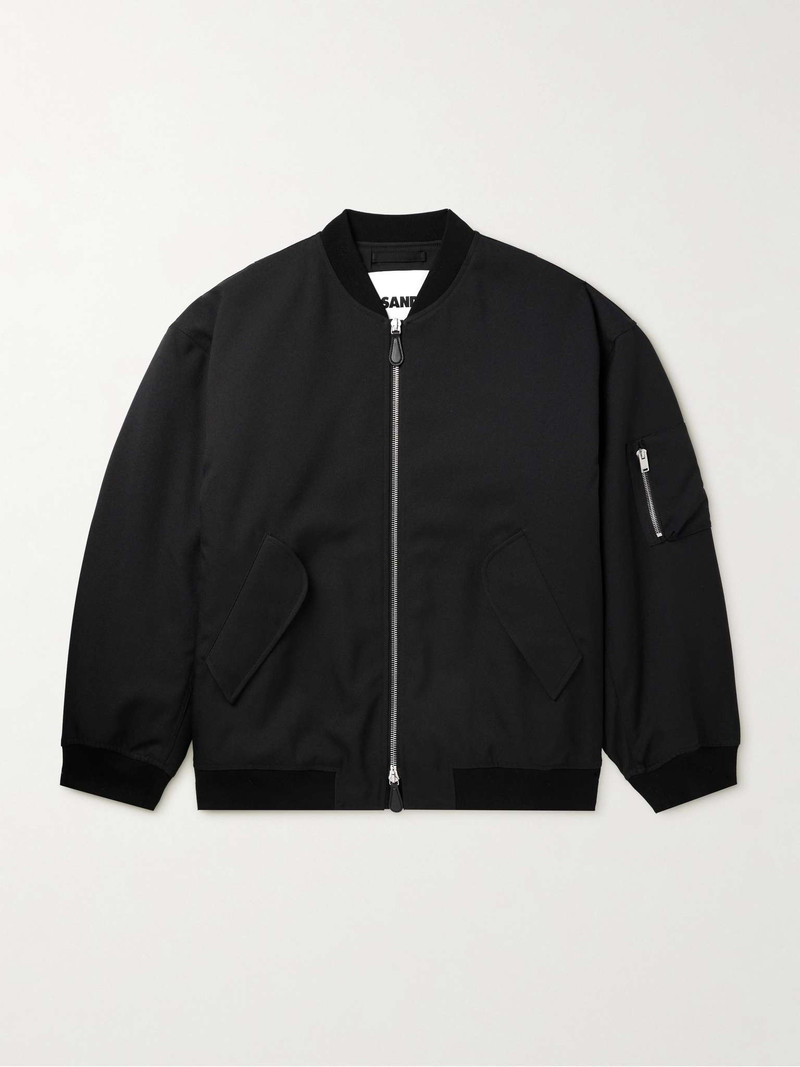 Padded Twill Bomber Jacket - 1
