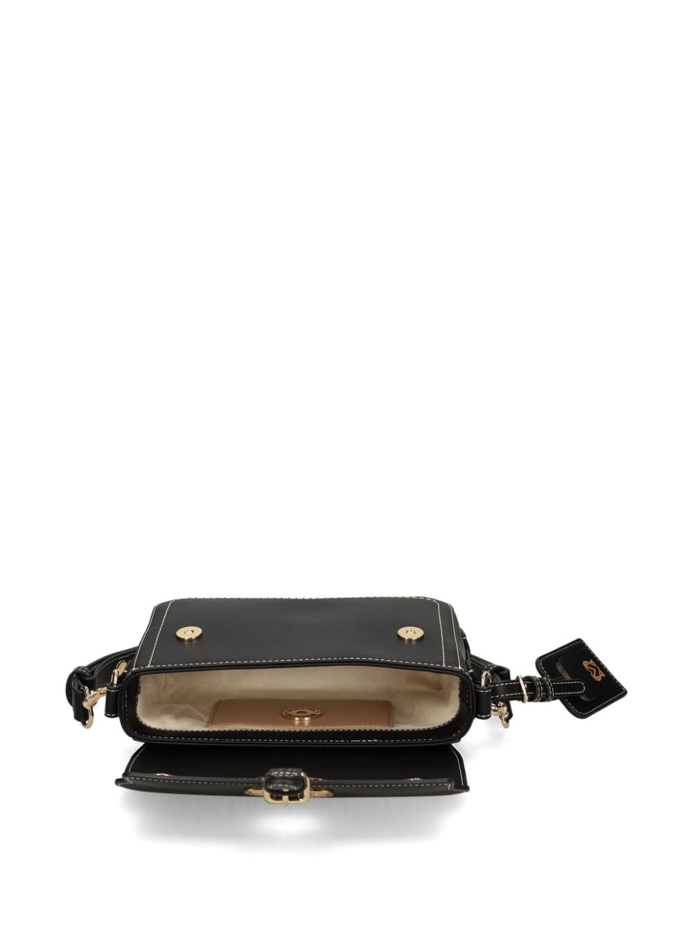 logo-eyelet faux-leather shoulder bag - 5