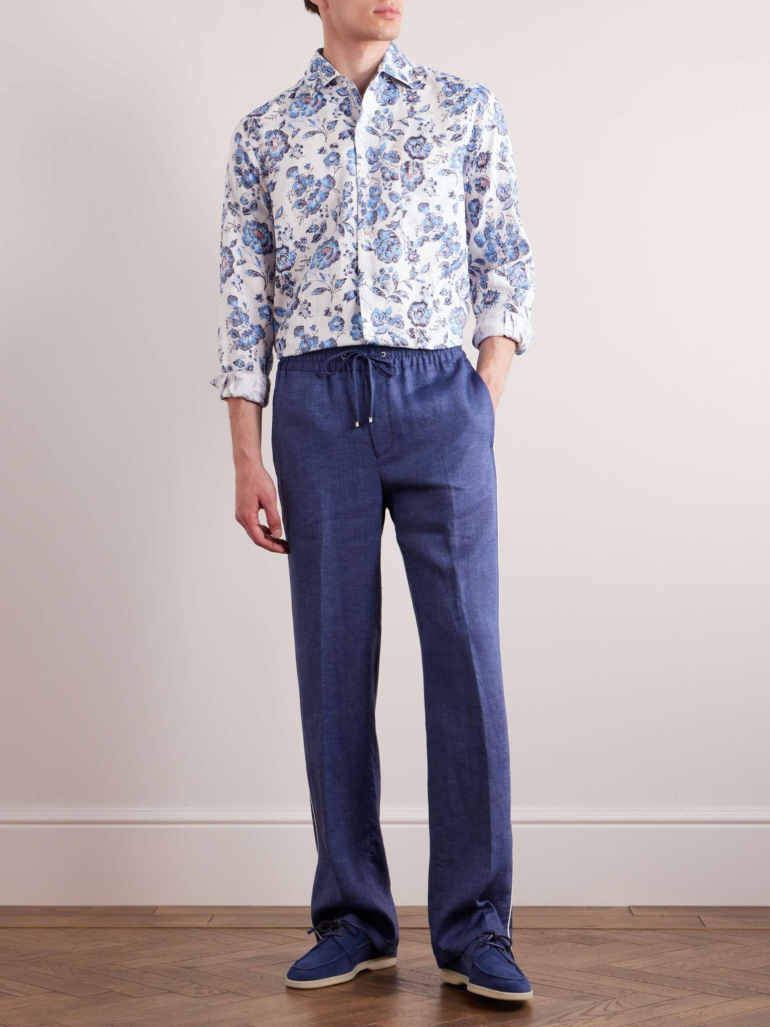 André Floral-Print Cashmere and Silk-Blend Shirt - 2