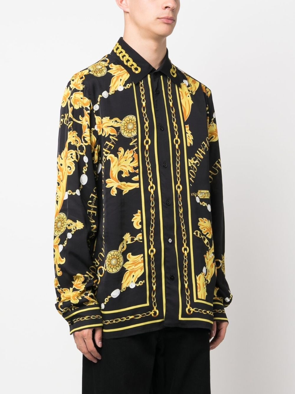 baroque-pattern long-sleeve shirt - 3