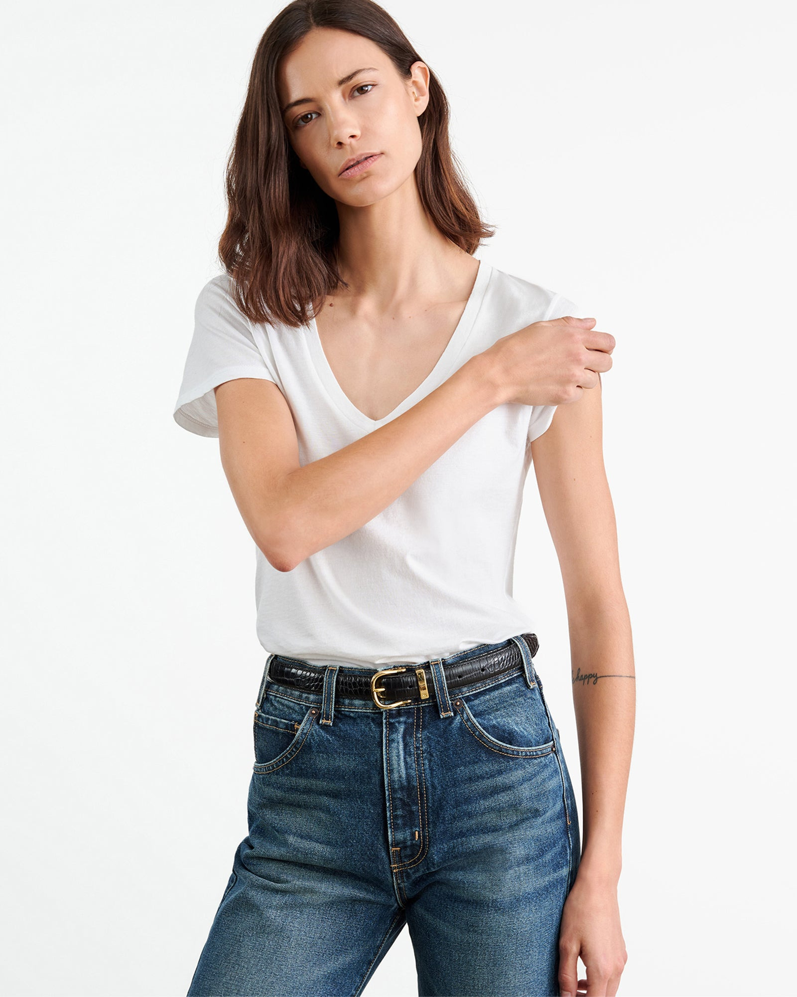 CAROL VNECK TEE SHIRT - 2
