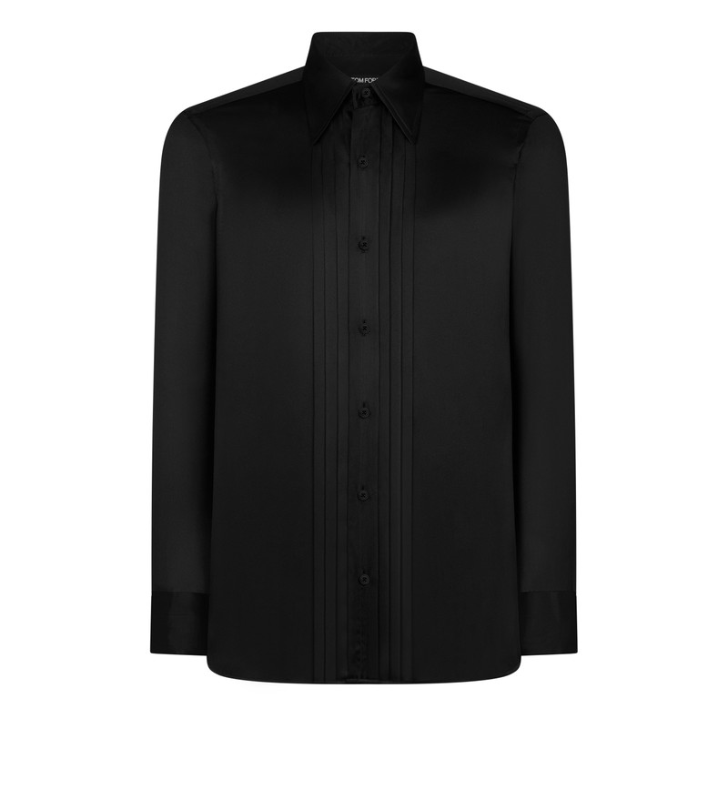 SILK CHARMEUSE SLIM FIT SHIRT 1