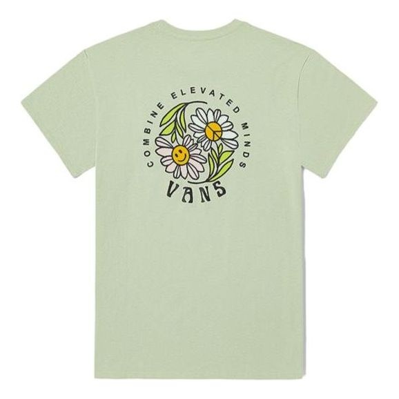 (WMNS) Vans Flower T-shirt 'Green' VN0008ZDBQH - 2