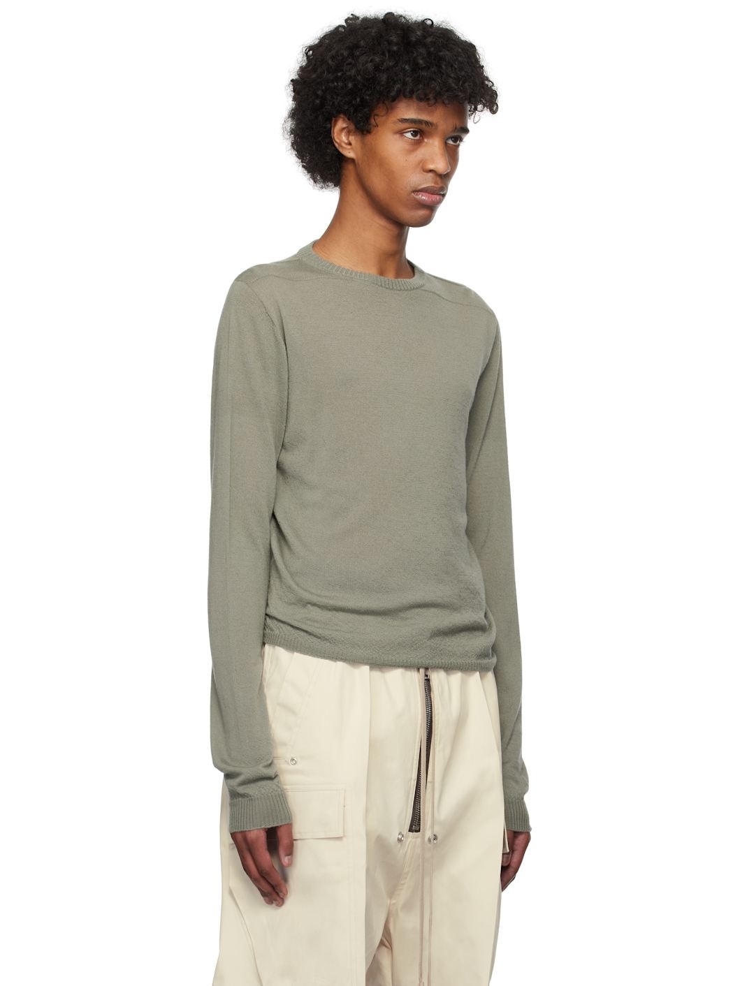 Green Hollywood Cropped Level Biker Sweater - 2
