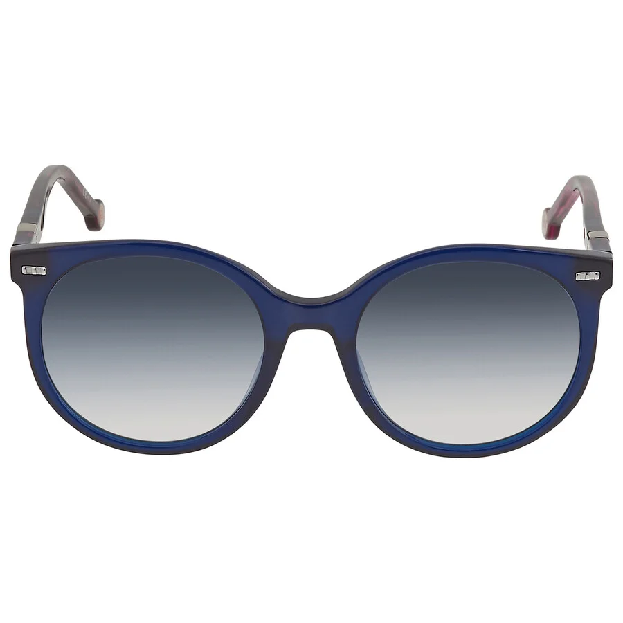 Carolina Herrera Gradient Blue Round Ladies Sunglasses CH 0046/S 0WOI 08 56 - 1
