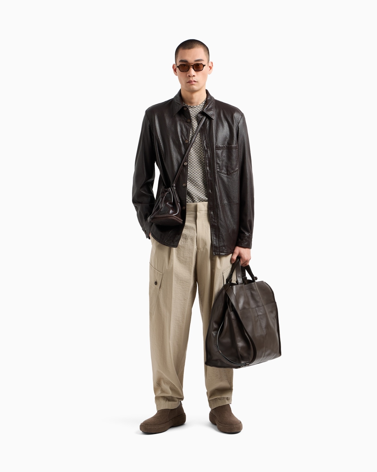 PERFORATED NAPPA-LEATHER SHIRT JACKET - 2