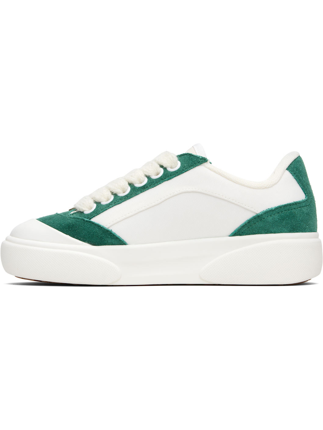 White & Green Del Mar Sneakers - 3