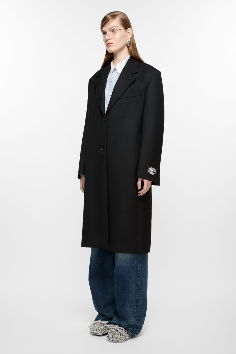 Acne Studios Single-breasted wool coat - Black outlook