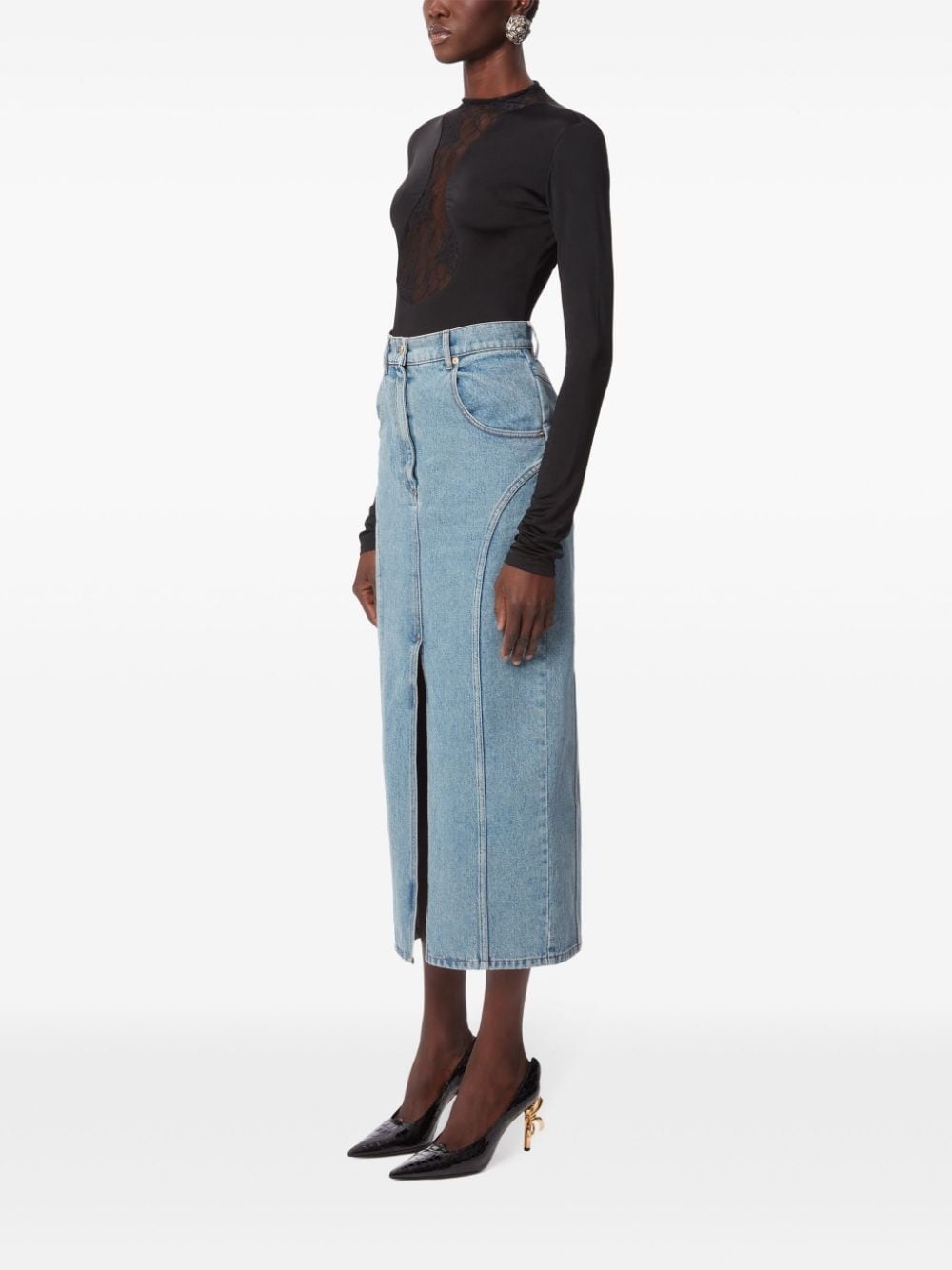 Long Denim Skirt - 3