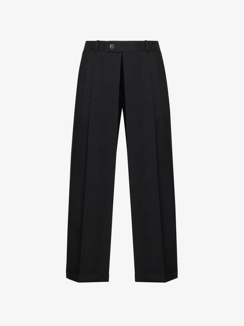 Alexander McQueen Men's Slashed Tailored Trousers in Black outlook