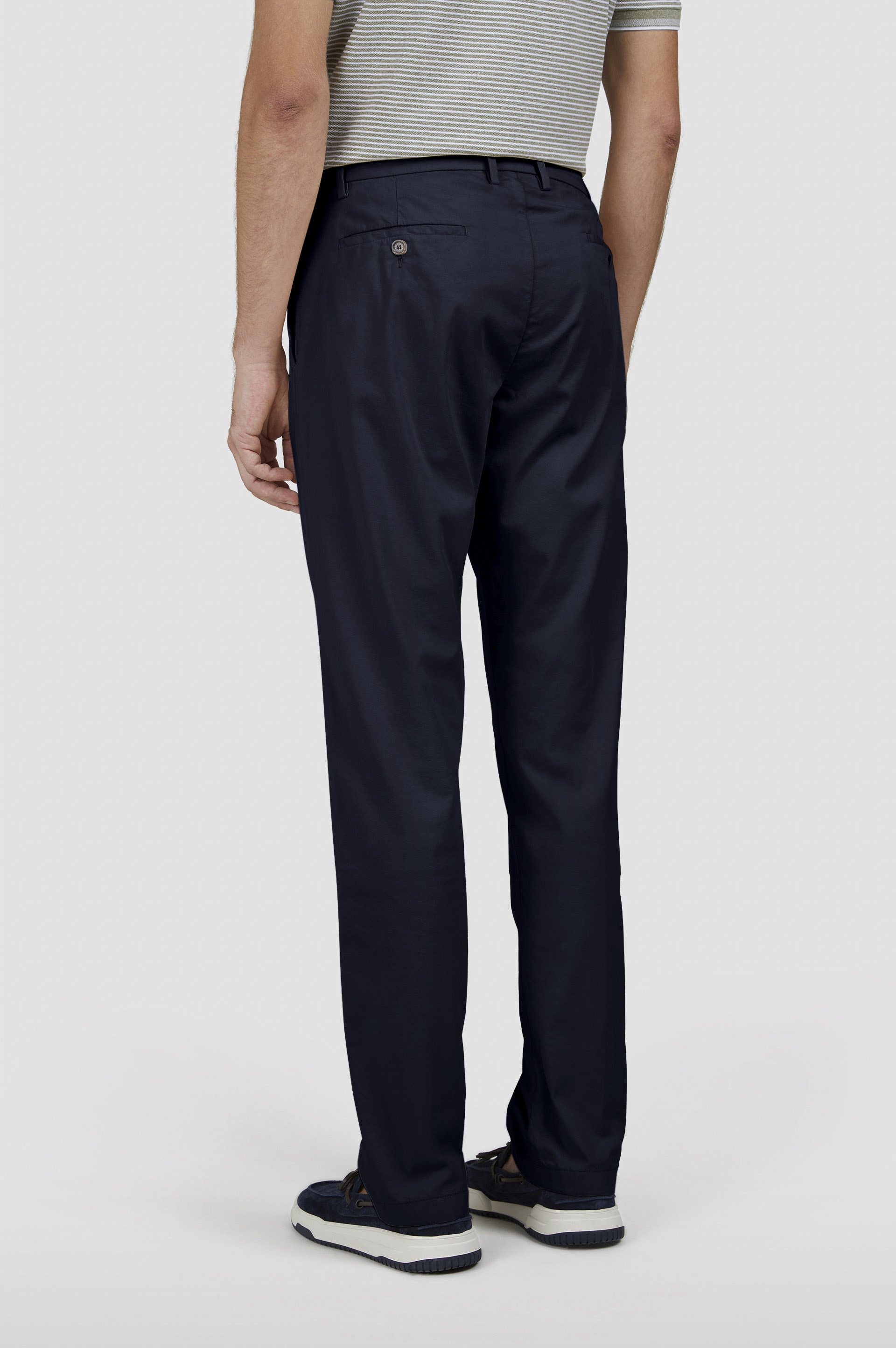 CHINO SILK STRETCH COTTON AND SILK PANTS - 3