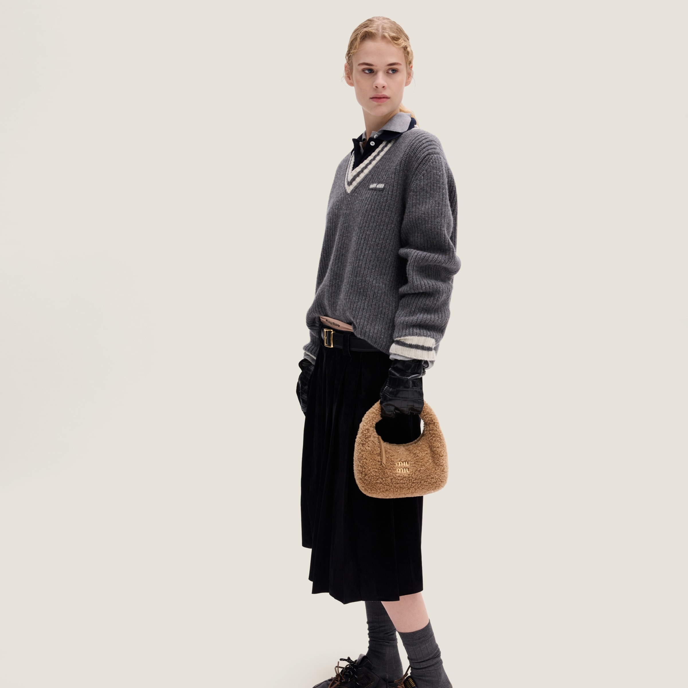 Wander shearling hobo bag - 2