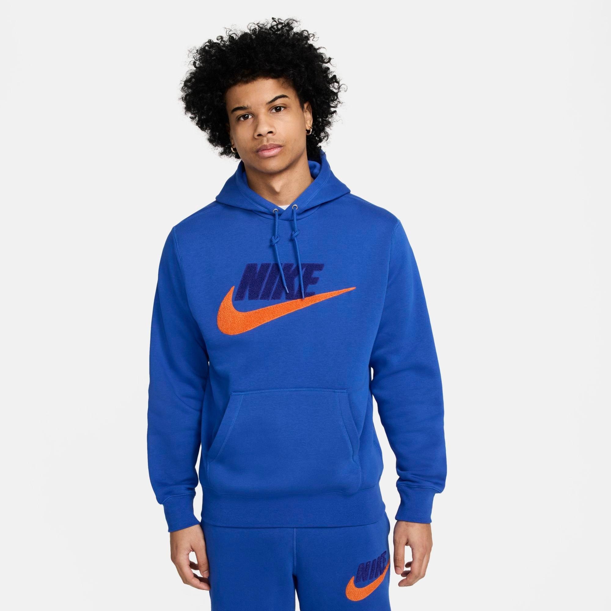 MEN'S NIKE CLUB FLEECE CHENILLE FUTURA PULLOVER HOODIE - 1