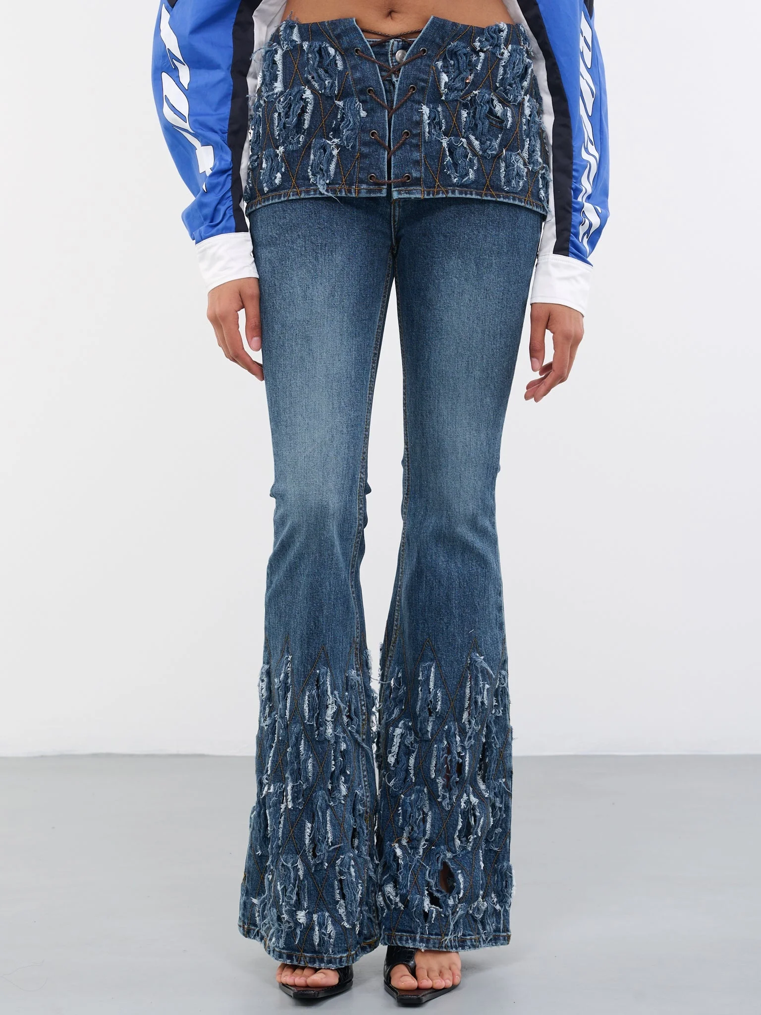 Destroyed Bustier Jeans - 1