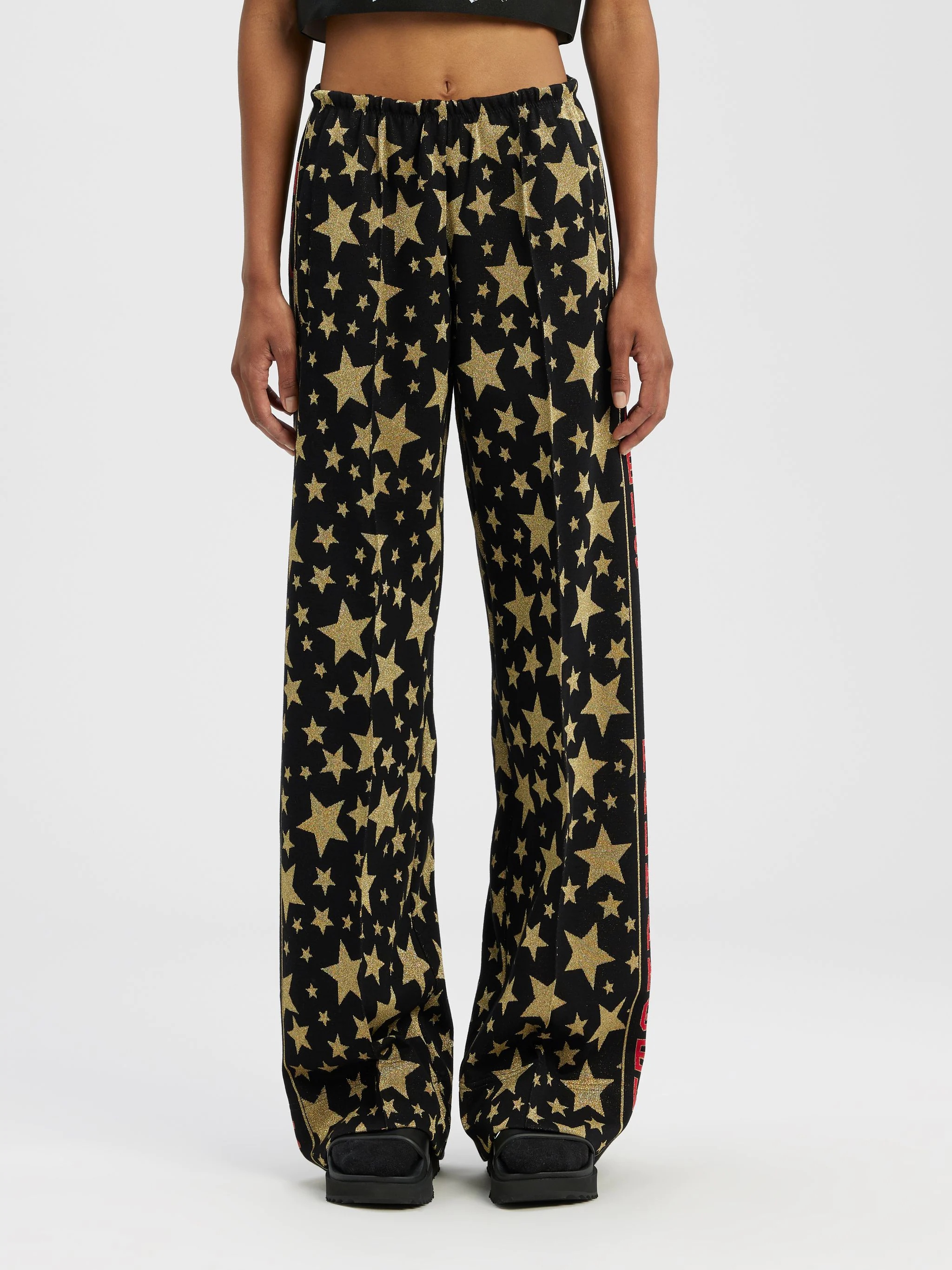 JACQUARD STARS LOOSE TRACK PANTS - 3