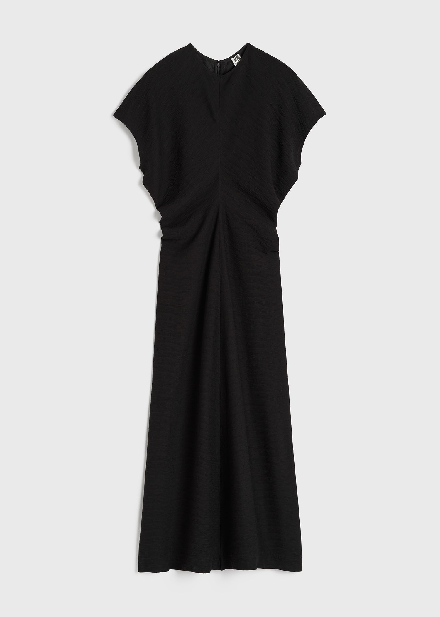 Slouch waist crinkled dress black - 1