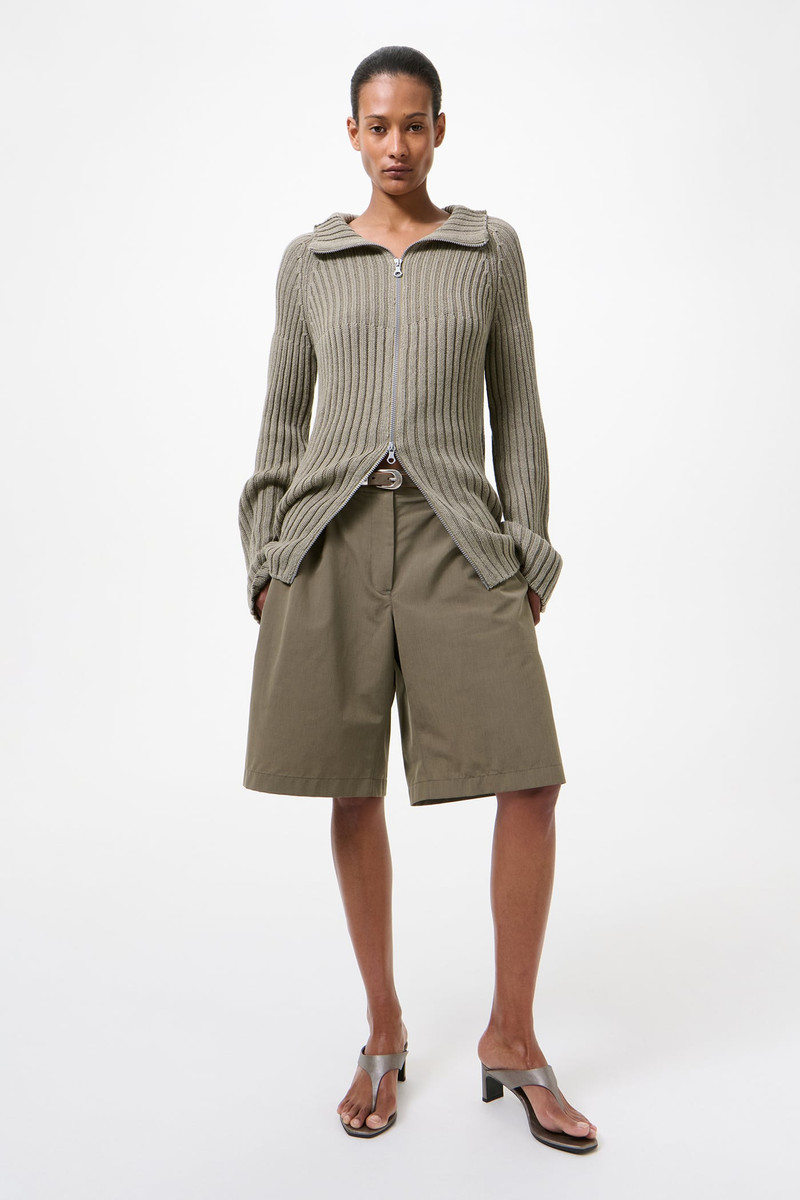 Our Legacy Ponte Shorts Dry Leaf Balance Woolcot outlook