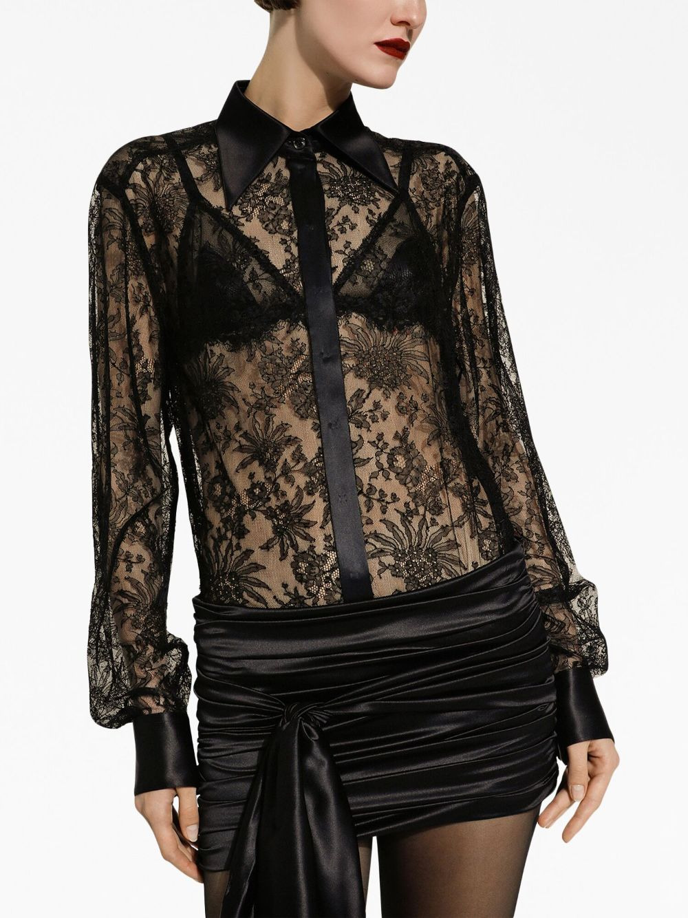 Dolce & Gabbana Black Lace Shirt - 5