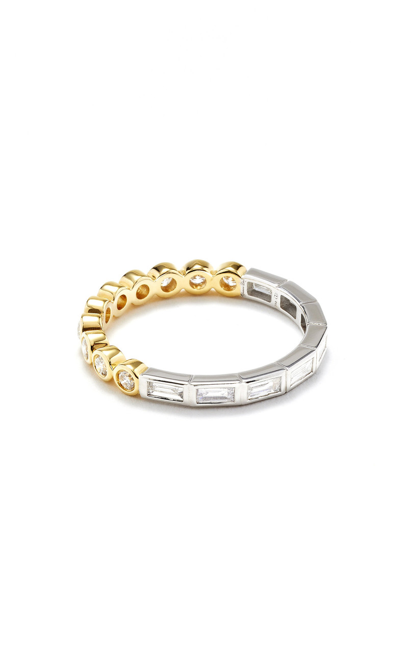 Yvonne Léon Alliance 18K White and Yellow Diamond Ring gold outlook