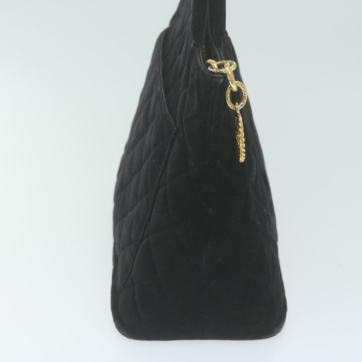 CHANEL Materasse Tote Bag Velor Standard Black CC - 4