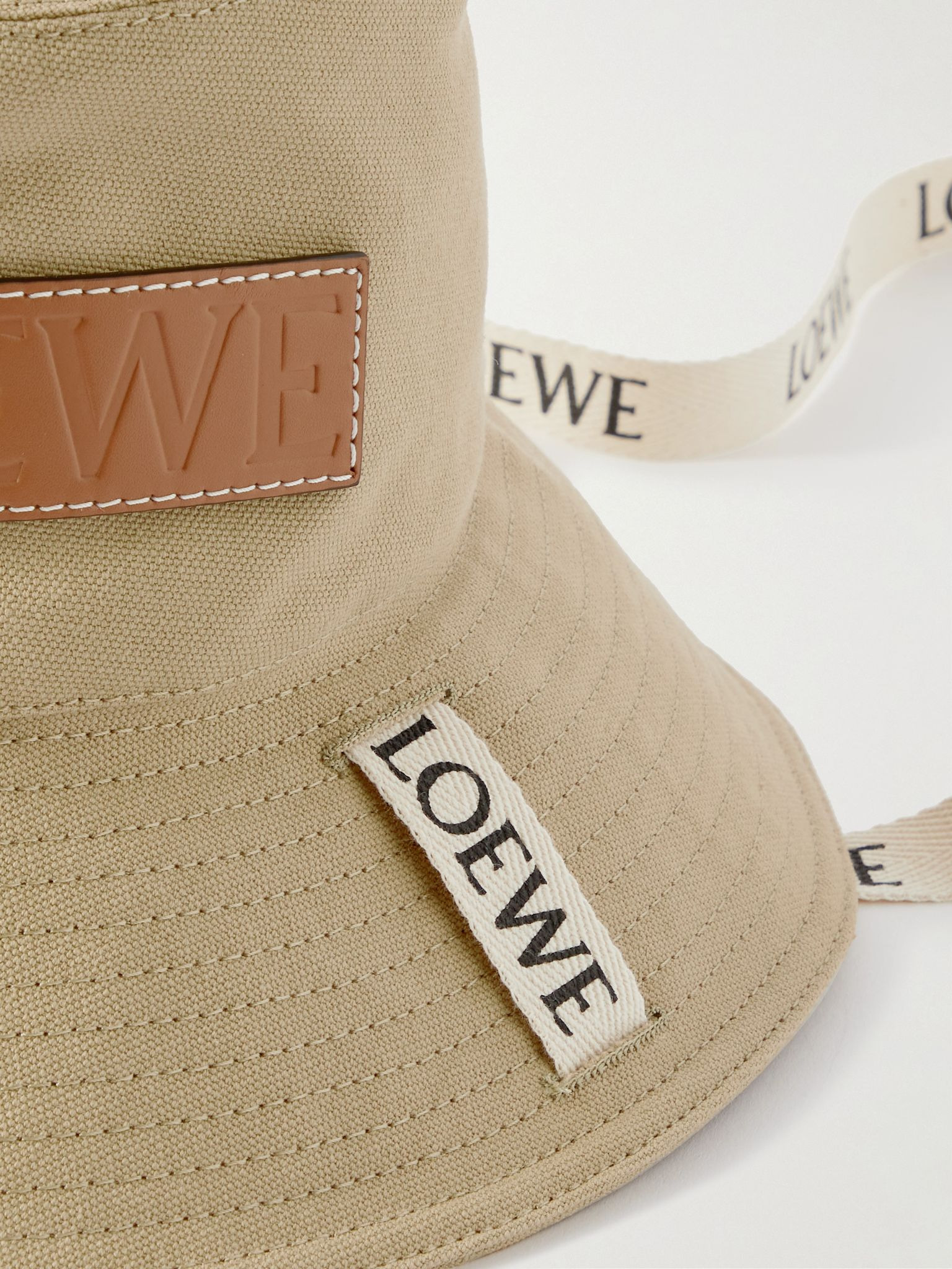 + Paula's Ibiza appliquéd cotton-canvas bucket hat Beige - 3