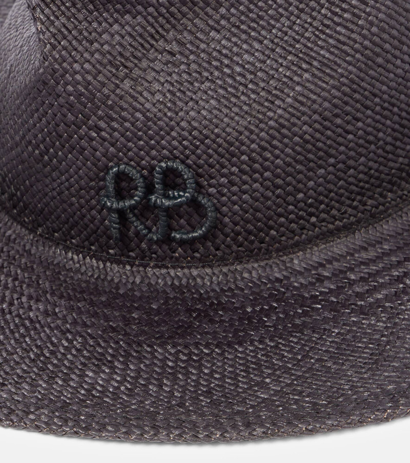 Logo chain-detail straw fedora 3