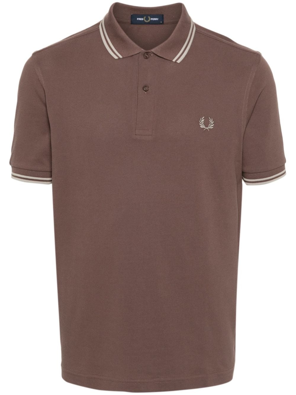 logo-embroidered polo shirt - 1