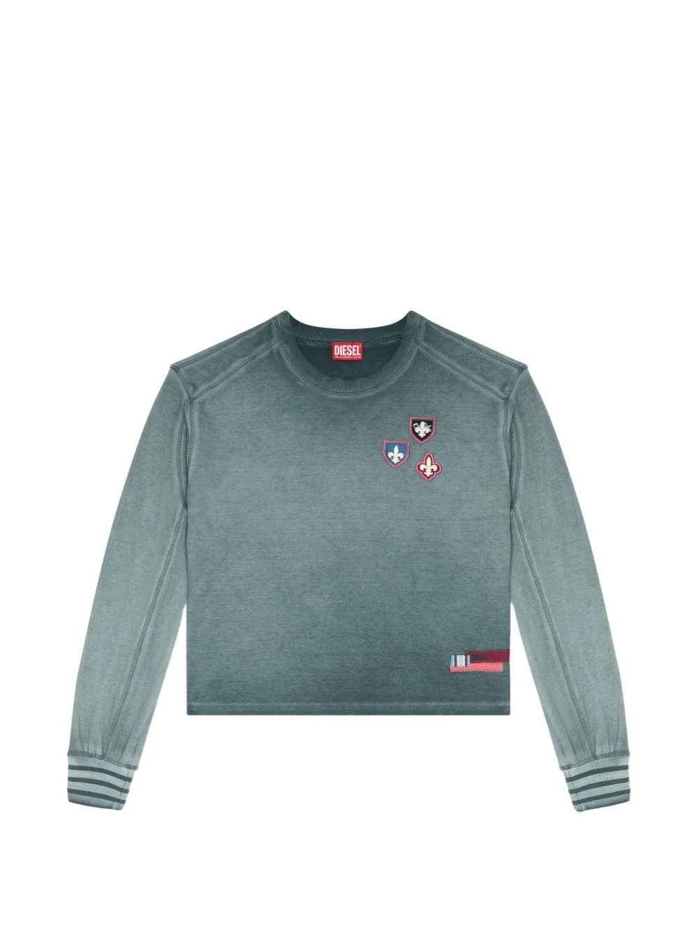 T-shirt with patches and microwaffle inserts - 1