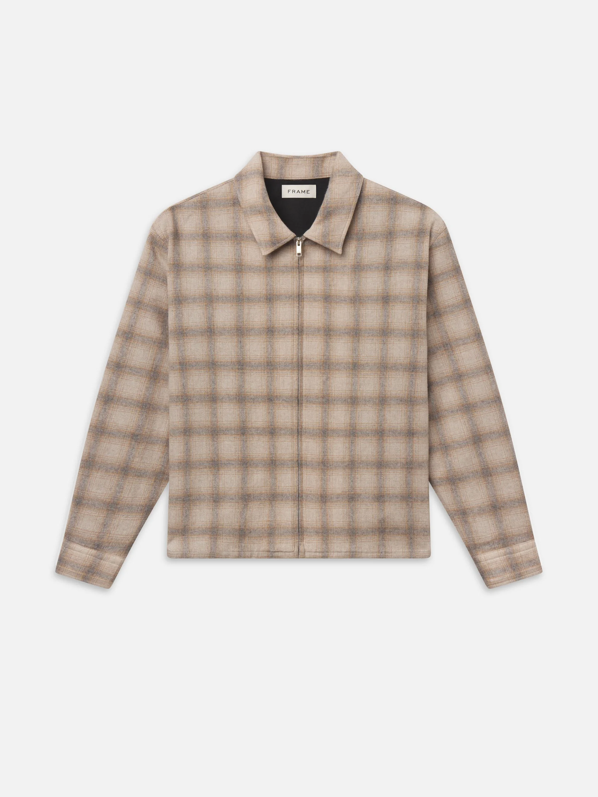Plaid Zip Overshirt - 1