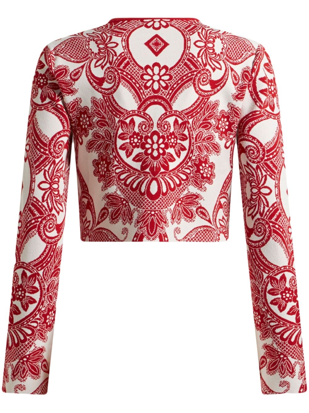 two-tone cropped cardigan - 7