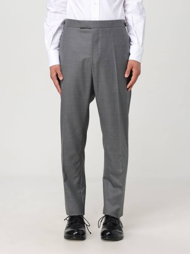 Low Rise Side Tab Wool Slacks Grey - 2