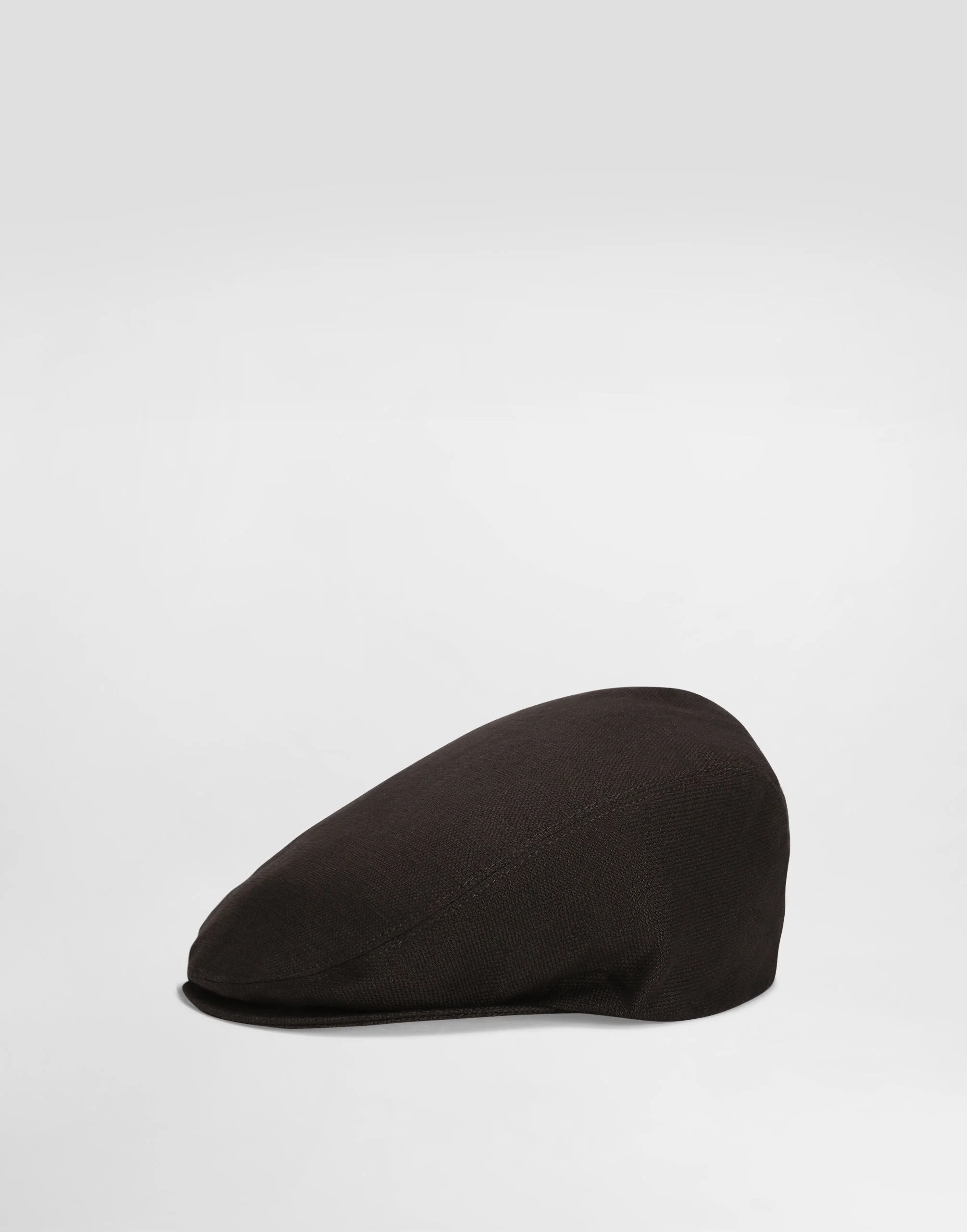 Linen flat cap with branded tag - 1