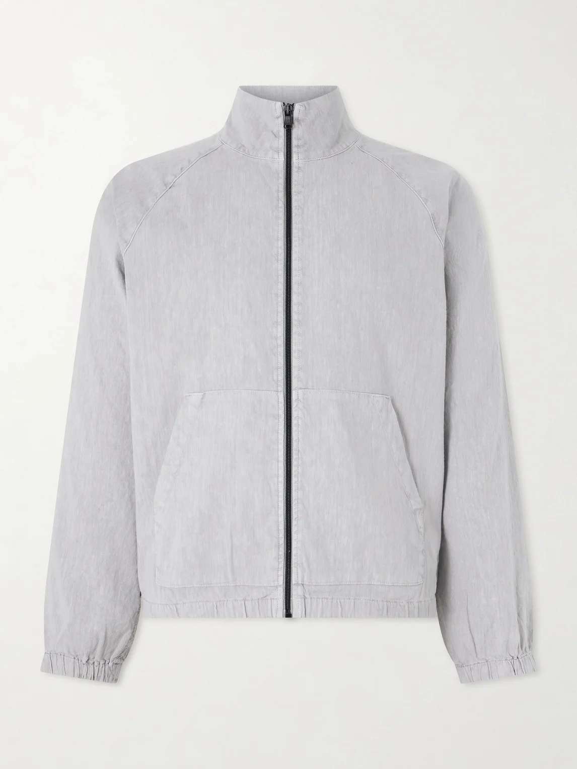 Linen-Blend Blouson Jacket - 1