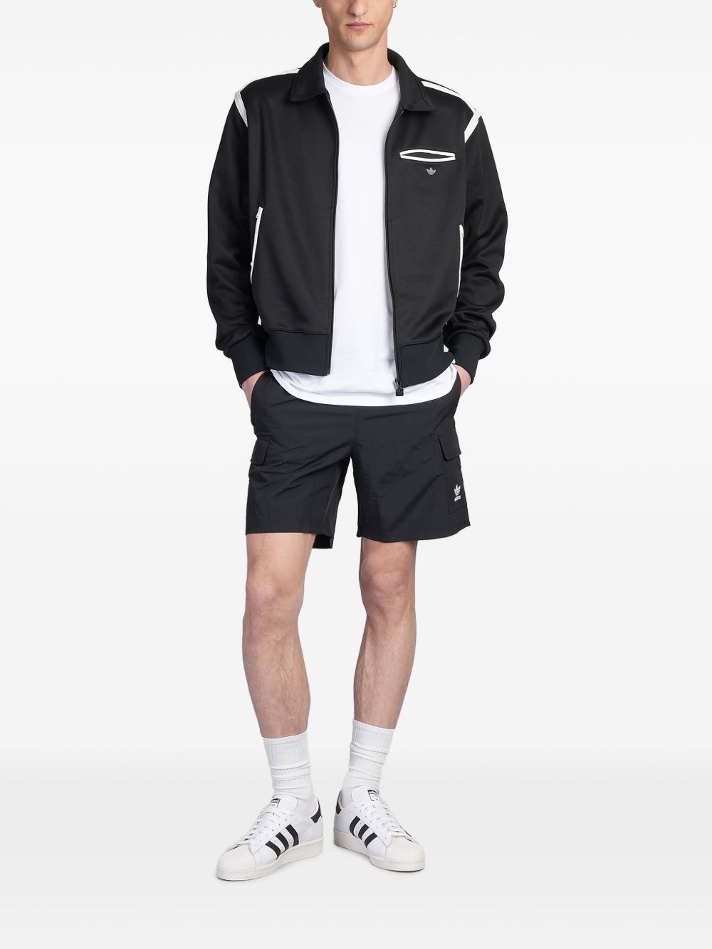 logo-embroidered track shorts - 2