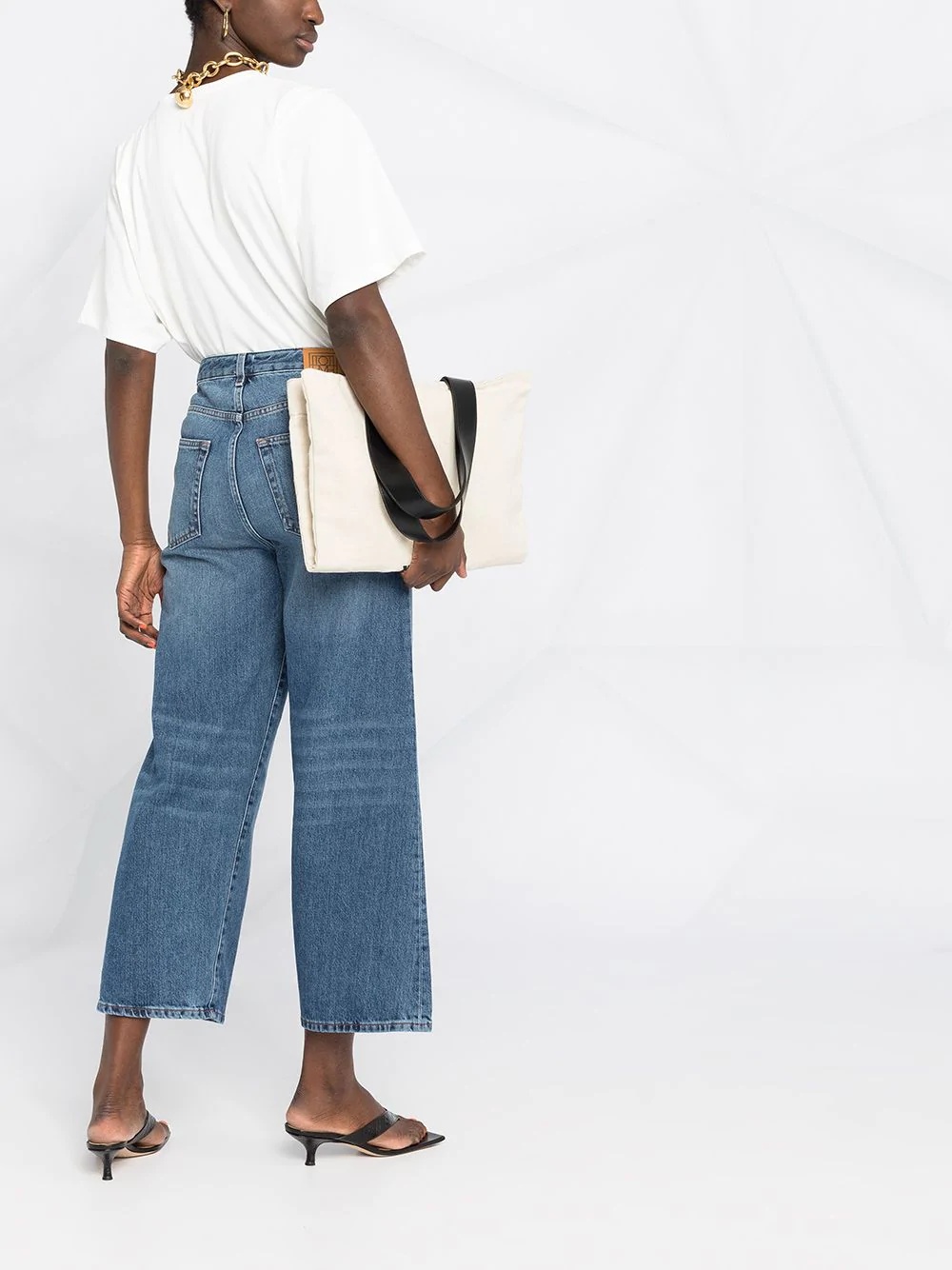 cropped wide-leg jeans - 4